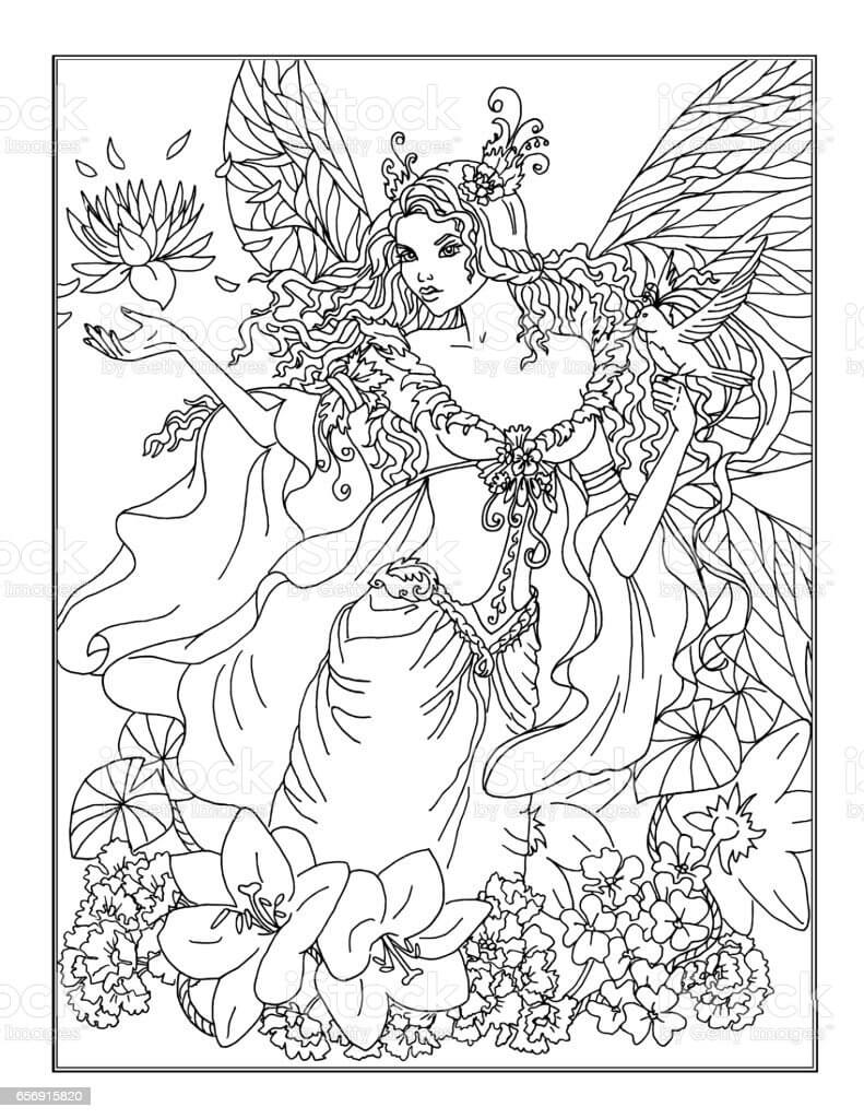 Mandala Fairy Coloring Page - Sheet 9 Mandalas