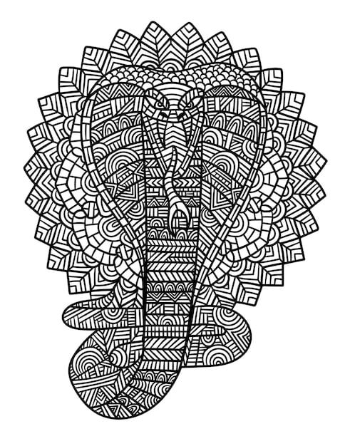 Mandala Nice Snake Coloring Page Mandalas