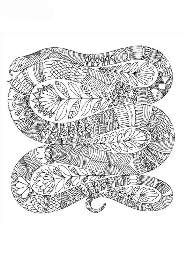 Mandala Snake Coloring Page - Sheet 16 Mandalas