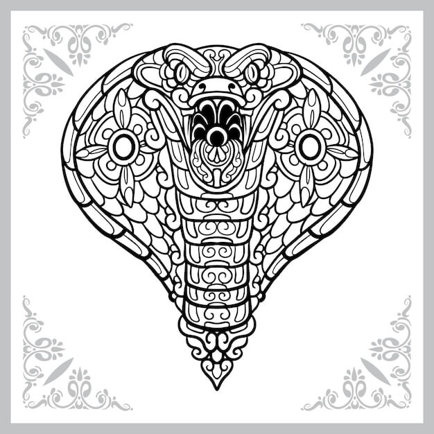 Mandala Snake Head Coloring Page Mandalas