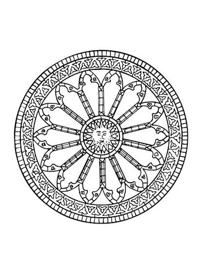 Mandala Sun Coloring Page - Sheet 4 Mandalas