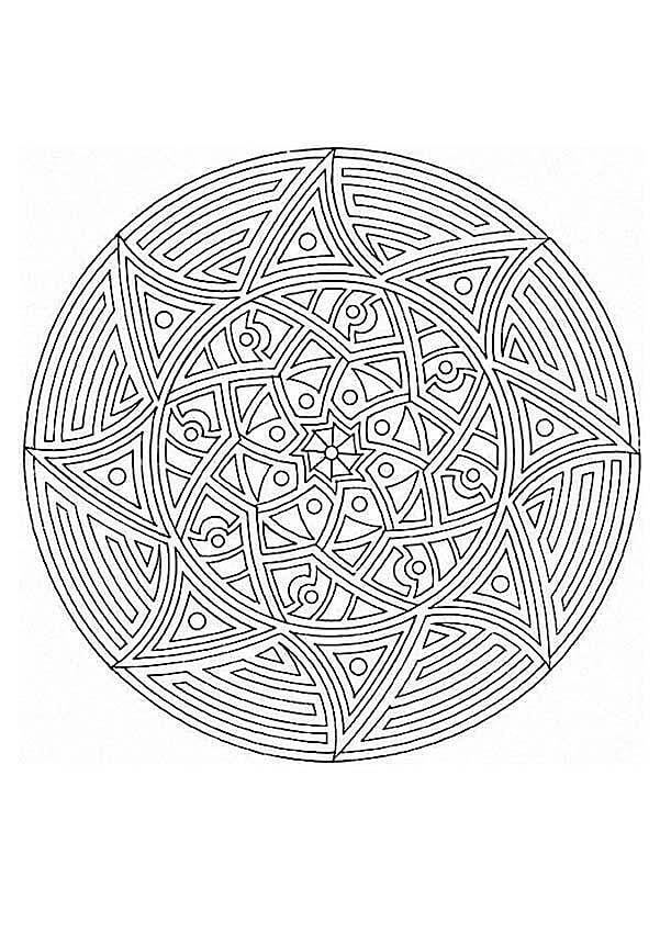 Mandala Sun Coloring Page - Sheet 6 Mandalas
