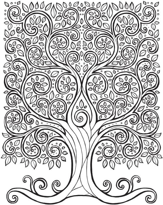 Mandala Tree Coloring Page - Sheet 1 Mandalas