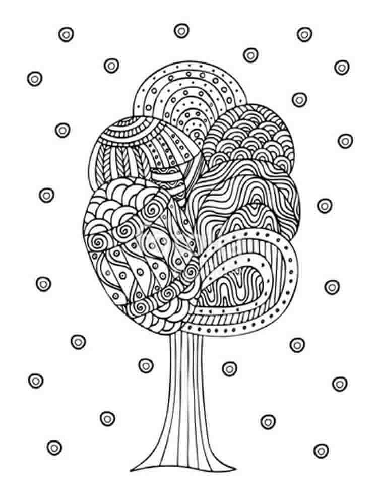 Mandala Tree Coloring Page – Sheet 5 Mandala