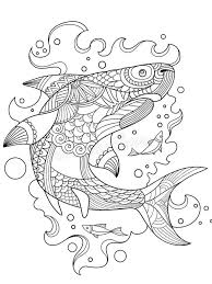 Mandala Shark Coloring Page - Sheet 7 Mandalas