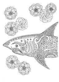 Mandala Shark Head Coloring Page Mandalas