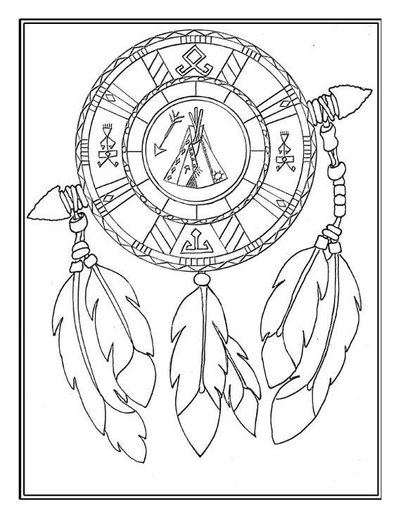 Mandala Basic Native Coloring Page Mandalas