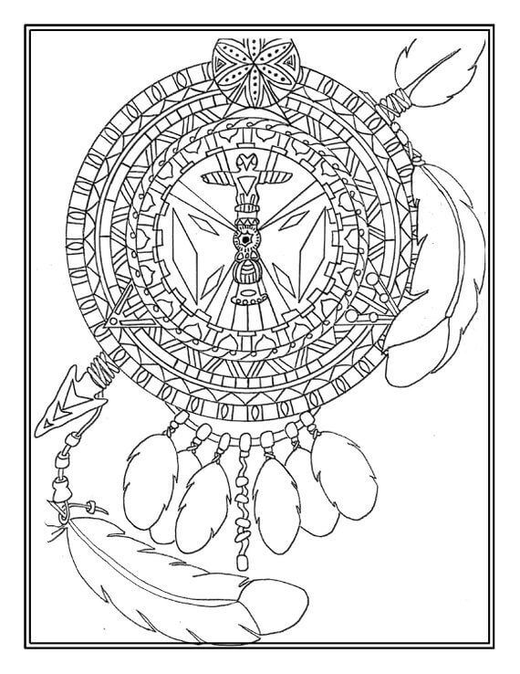 Mandala Great Native Coloring Page Mandalas
