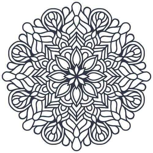 Mandala Indian Coloring Page Mandalas
