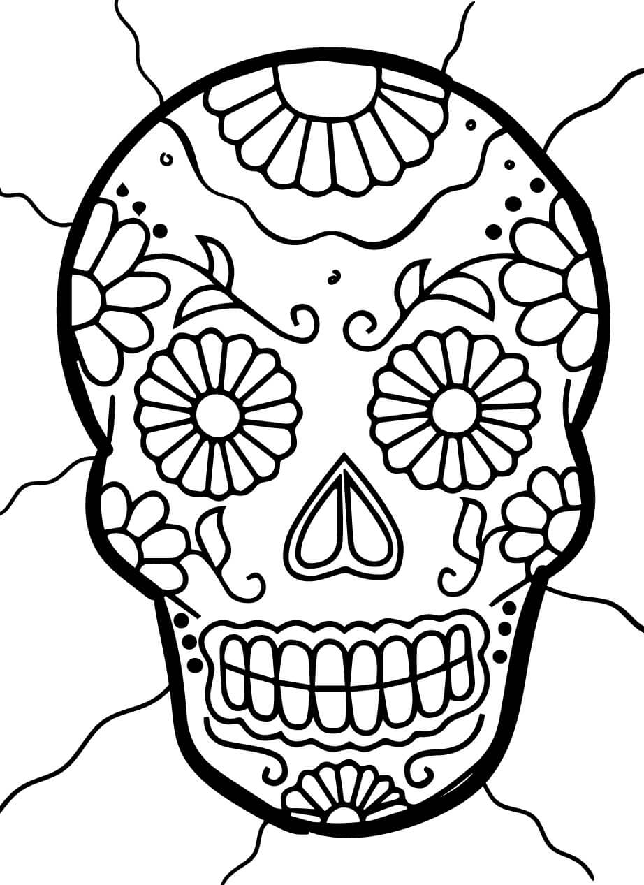 Mandala Skull Coloring Page - Sheet 2 Mandalas