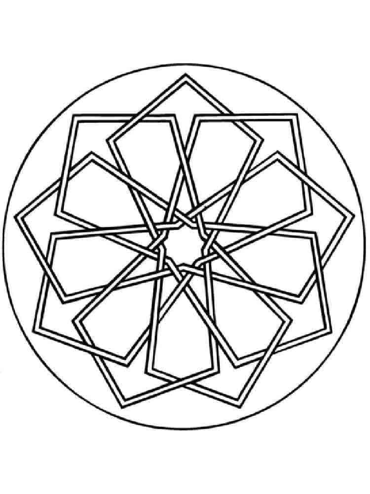 Amazing Simple Mandala Coloring Page Mandala