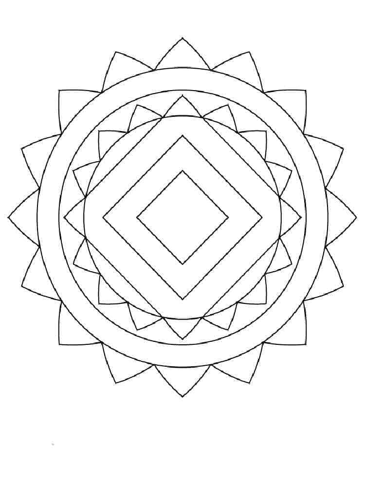 Printable Simple Mandala Coloring Page Mandala