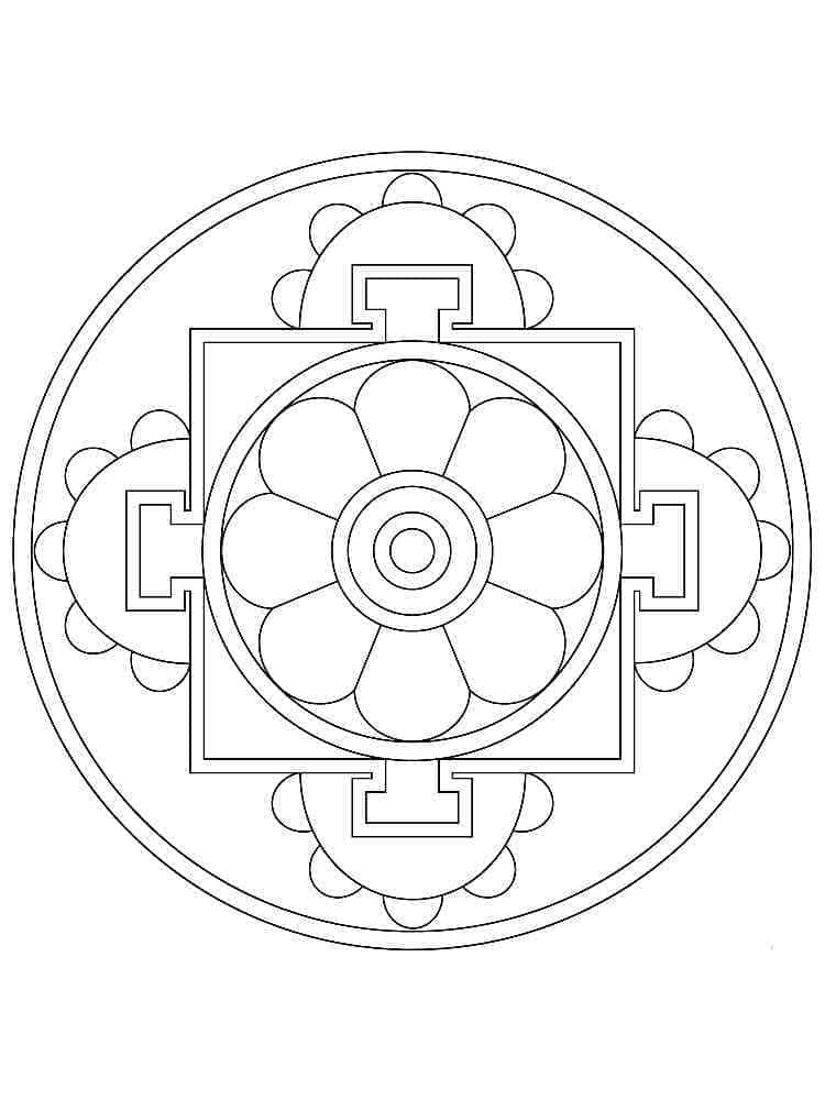 Simple Celtic Mandala Coloring Page Mandala