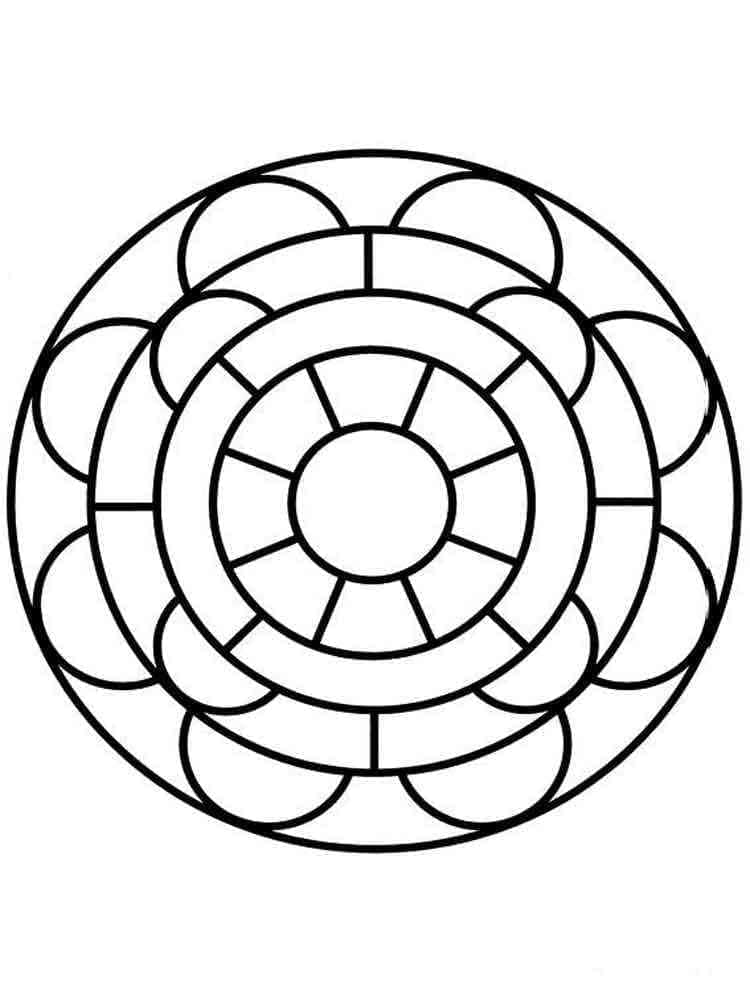 Simple Mandala 2 Coloring Page Mandalas