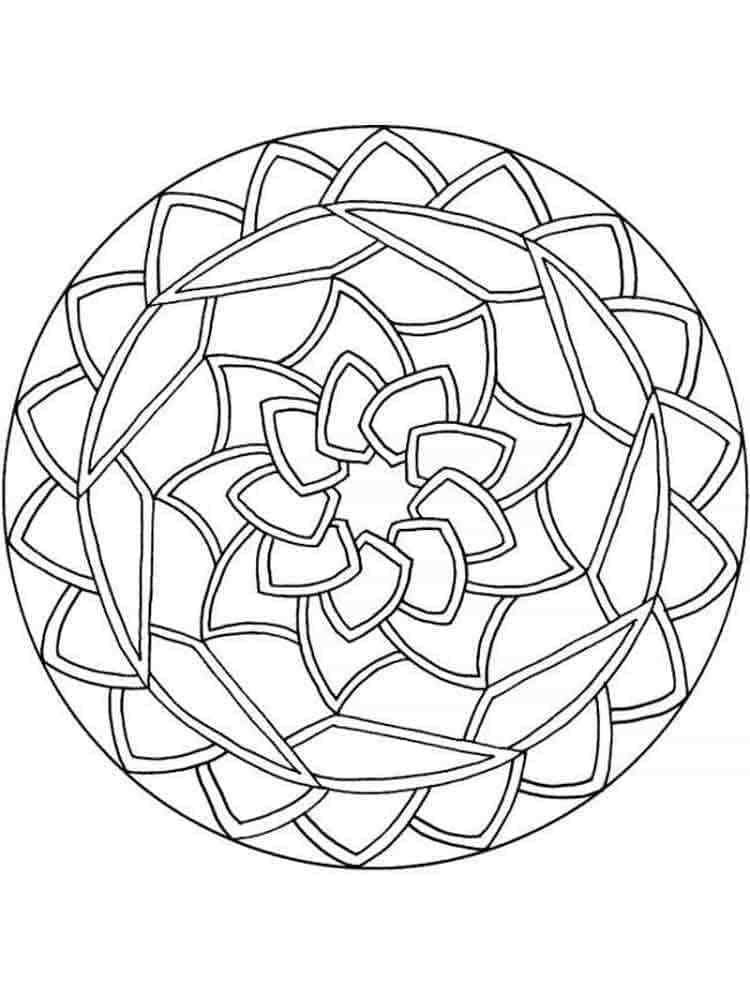 Simple Mandala 3 Coloring Page Mandala