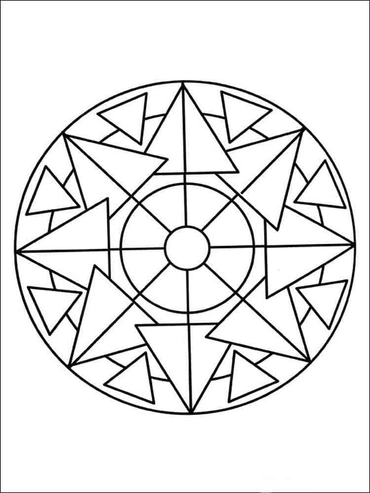 Simple Mandala 4 Coloring Page Mandala