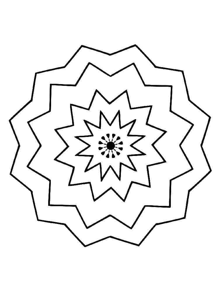 Simple Mandala Free Coloring Page Mandalas