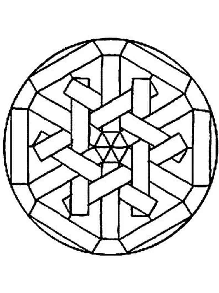 Simple Mandala Image Coloring Page Mandalas