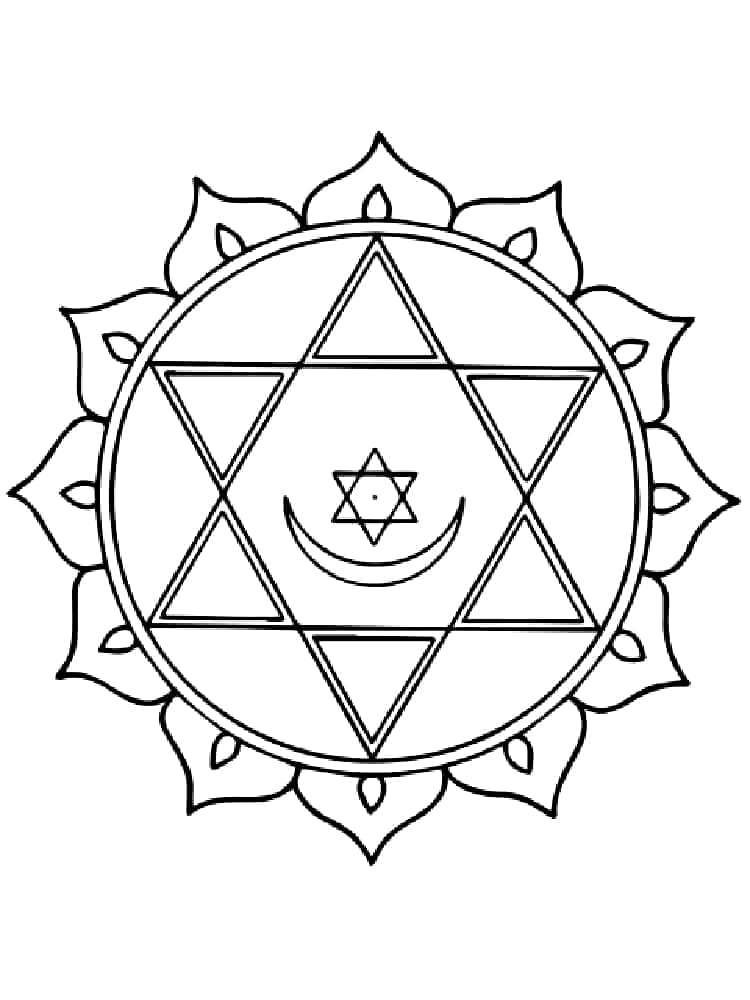 Simple Star Mandala Coloring Page Mandala