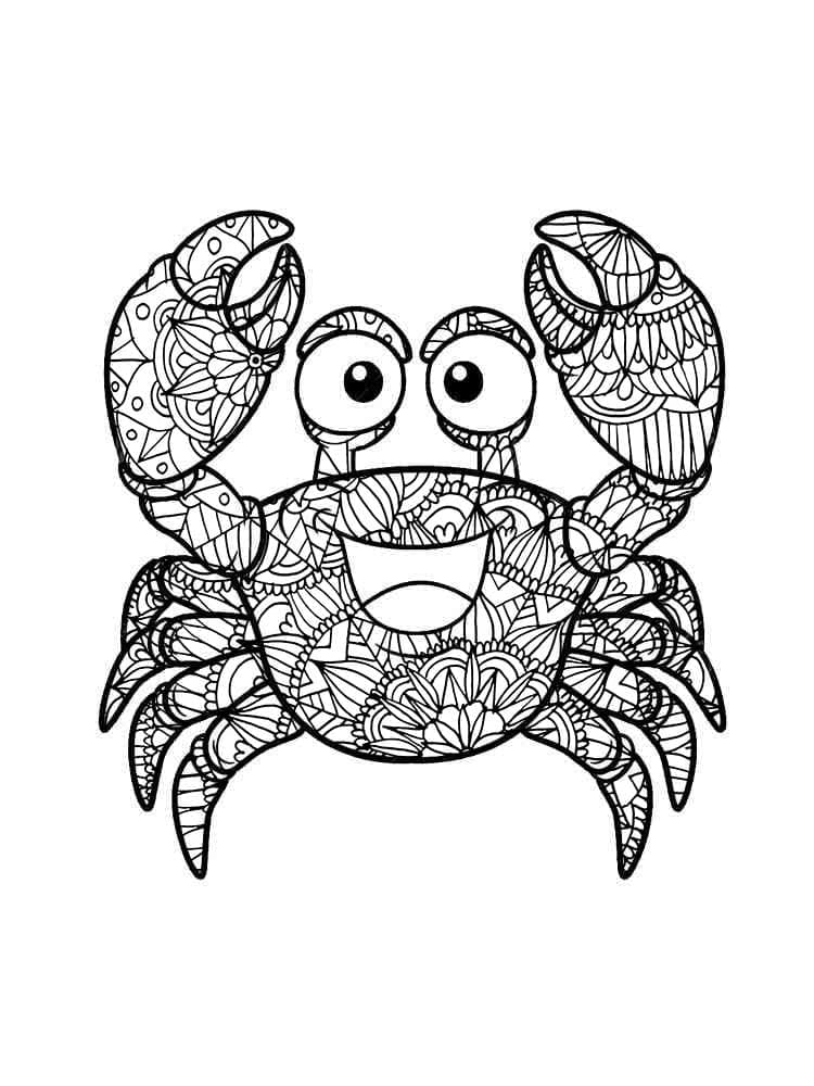 Beautiful Crab Mandala Coloring Page Mandalas