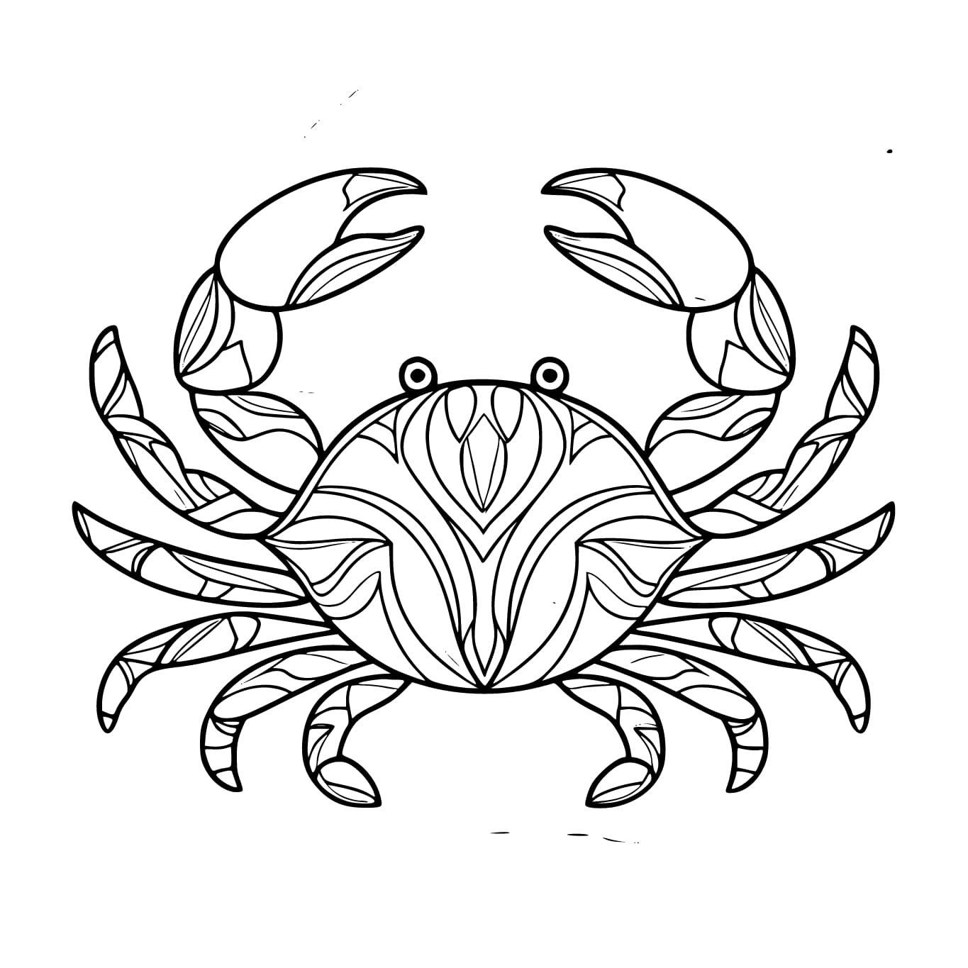 Crab Mandala Image Coloring Page Mandala