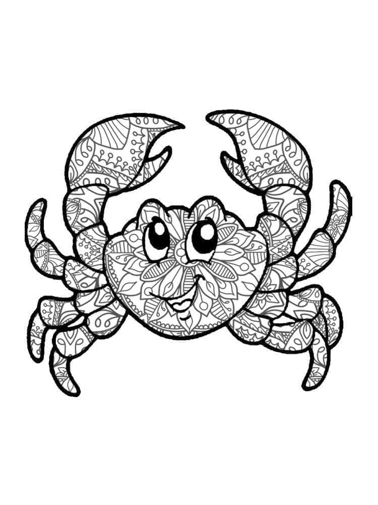 Free Crab Mandala Coloring Page Mandala