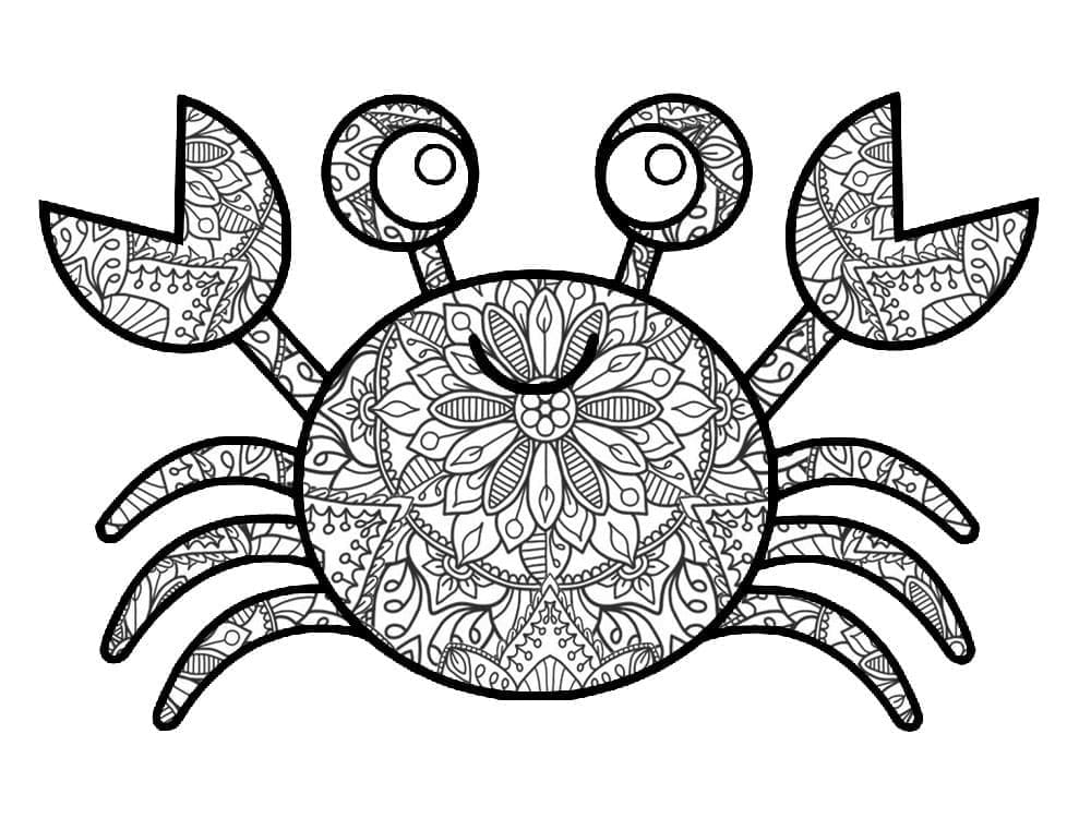 Free Printable Crab Mandala Coloring Page Mandalas