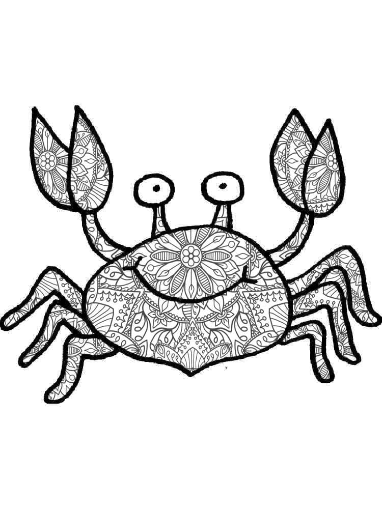 Fun Crab Mandala Coloring Page Mandalas