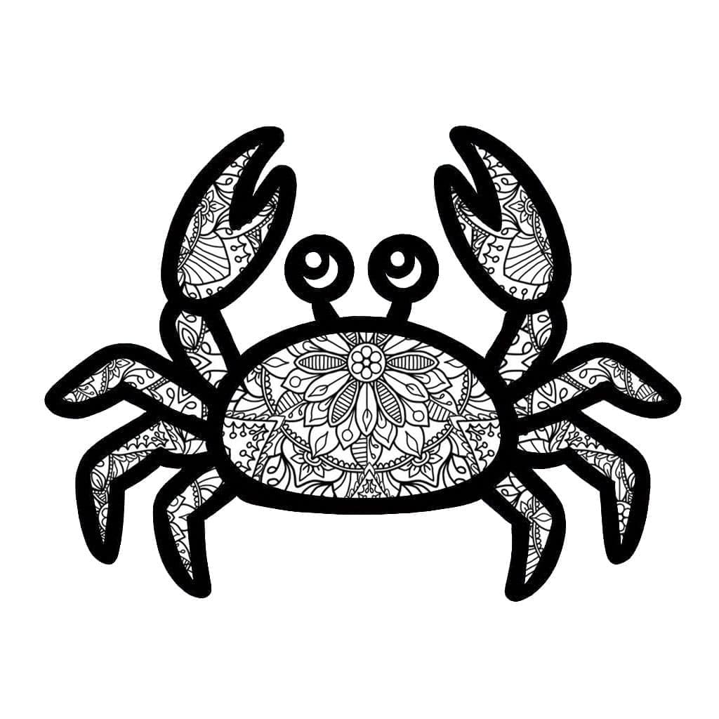 Nice Crab Mandala Coloring Page Mandala