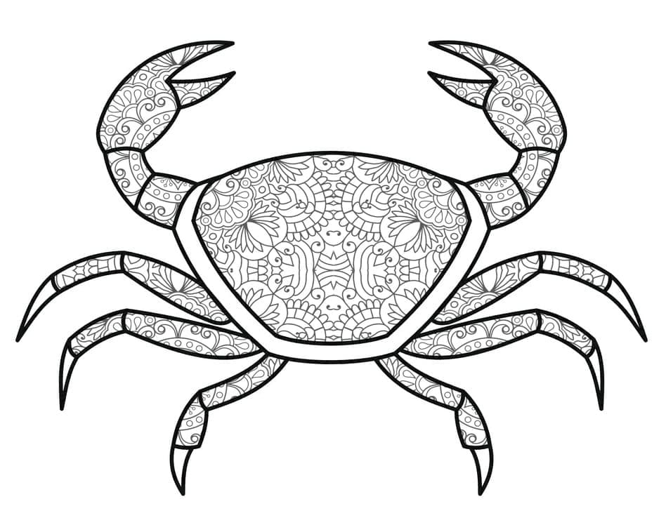 Mandala Crab Coloring Pages Mandalas