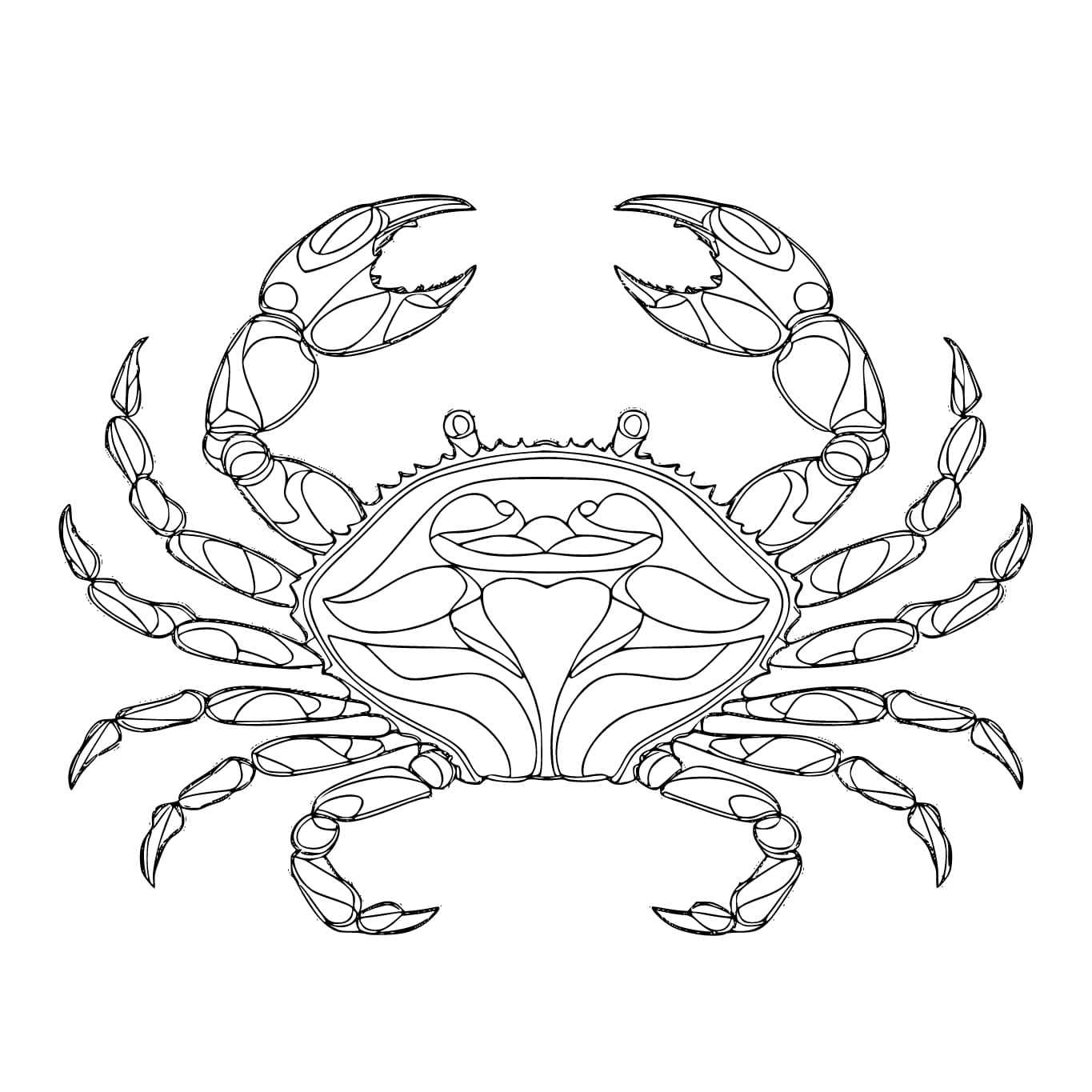 Simple Crab Mandala Coloring Page Mandalas